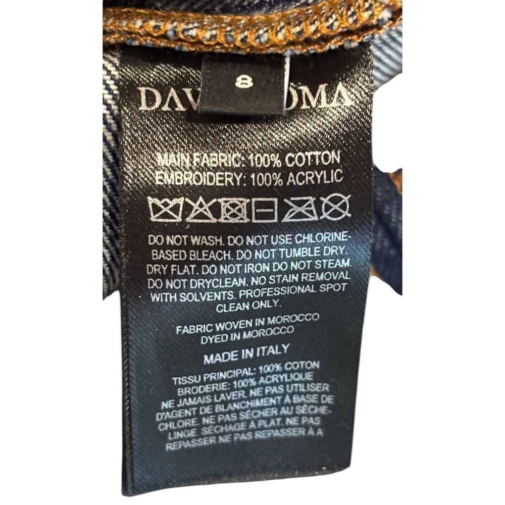 David Koma Stylish Denim Mini Dress with Silver Accents NWT - Picture 12 of 13
